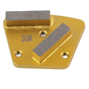 Trapezoid Grinding Pad, Trapezoid Grinder Trapezoid Concrete Grinding Disc Pad for Grinder Grit 30(3 Holes 2 Straight Teeth)
