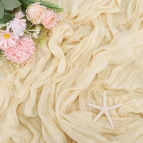 Babenest Dusty Rose Cheese Cloth Table Runner, 3 Pack 10ft Gauze Cheesecloth Table Runners for Bridal Baby Shower Decorations, 35x120 Inches Boho Rustic Tablerunner for Wedding, Party, Birthday Décor