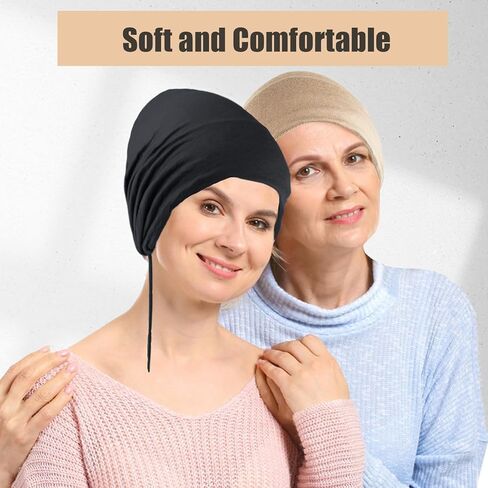 3PCS Women's Elasticized Bandana Hat Women Under Scarf Hat Hijab Cap Bandana Hat with Adjustable Elastic Strap in Saudi Arabia