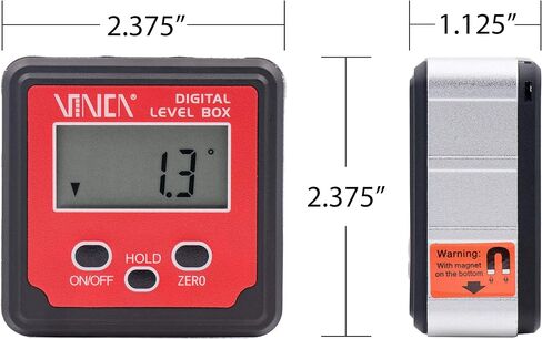 VINCA DLBA-01 صندوق المستوى الرقمي منقلة زاوية مكتشف مقياس الميل مع ABS عقد وظيفة الخلفية وقاعدة مغناطيسية in Saudi Arabia