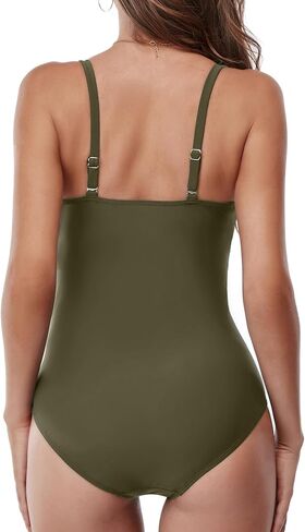 بدلة سباحة من قطعة واحدة للسيدات لباس سباحة للتحكم في البطن وملابس سباحة مكشكشة in Kuwait