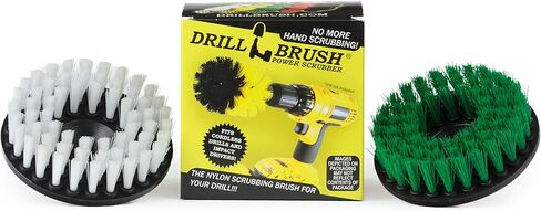 فرشاة الحفر - مجموعة تنظيف الفرشاة الدوارة مقاس 5 بوصات - الكالسيوم والرواسب المعدنية وزبدة الصابون والصدأ - مزيل بقع الماء العسر - منظف الجص - ستارة الدش - سجادة الحمام - إكسسوارات الحمام - باب الدش in Kuwait