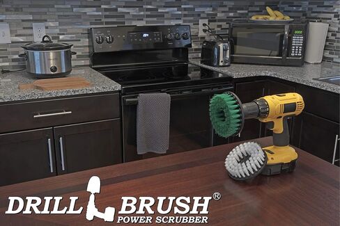 فرشاة الحفر - مجموعة تنظيف الفرشاة الدوارة مقاس 5 بوصات - الكالسيوم والرواسب المعدنية وزبدة الصابون والصدأ - مزيل بقع الماء العسر - منظف الجص - ستارة الدش - سجادة الحمام - إكسسوارات الحمام - باب الدش in Kuwait