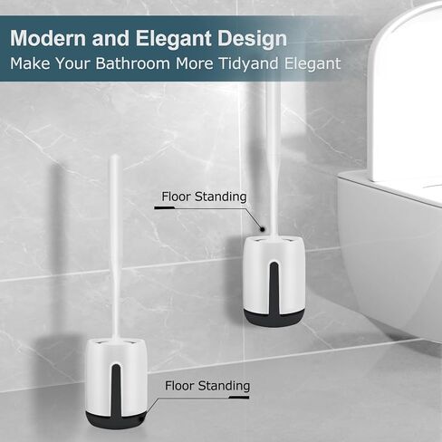 Toilet Brush Holder,Bathroom Deep Cleaning Toilet Cleaner Silicone Scrubber Suitable for Dead Corner Clean&Hidden Rv Toilet Srubber with Ventilation Brush Holder. in Saudi Arabia