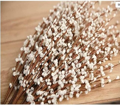 12 قطعة من زهور الياسمين الصناعية الجذعية البيضاء، باقة زهور صناعية طويلة، نباتات الياسمين الصناعية للفندق، المنزل، المكتب، المطبخ، غرفة النوم، حفل الزفاف، ديكور DIY 29.5 بوصة in Kuwait