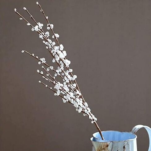 12 قطعة من زهور الياسمين الصناعية الجذعية البيضاء، باقة زهور صناعية طويلة، نباتات الياسمين الصناعية للفندق، المنزل، المكتب، المطبخ، غرفة النوم، حفل الزفاف، ديكور DIY 29.5 بوصة in Kuwait