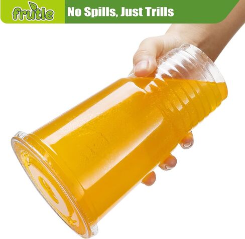 32oz Plastic Cups with Lids and Straws, Disposable Cups for Iced Coffee,Cold Drinks, Milkshake, Bubble Tea，Smoothie and TO-GO Drinkings[50Sets Pack] in Saudi Arabia