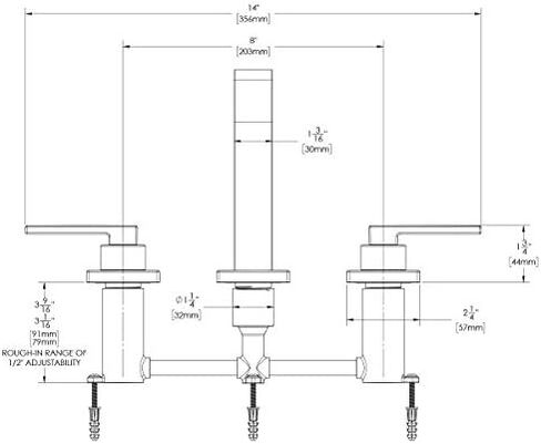 Speakman SB-2551-BBZ Lura Wall Mounted Faucet, Brushed Bronze in Saudi Arabia