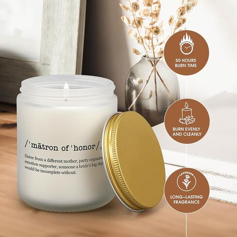 Matron of Honor Gifts, Maid of Honor Gifts Matron of Honor Proposal Bridesmaid Gifts for Wedding Day, Will be My Matron of Honor Candle Gifts from Bride, Lavender Scented Candle in Saudi Arabia