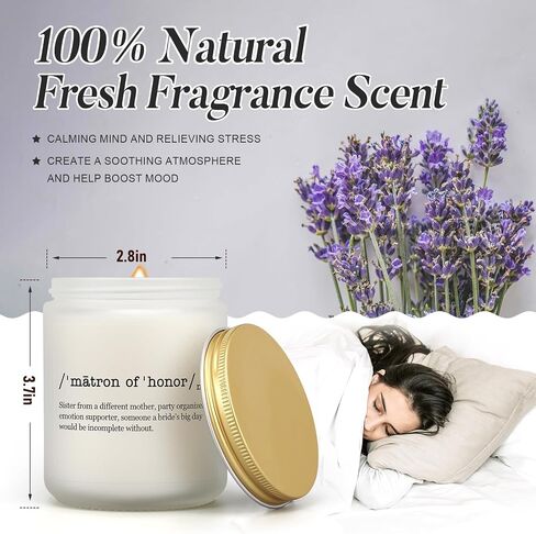 Matron of Honor Gifts, Maid of Honor Gifts Matron of Honor Proposal Bridesmaid Gifts for Wedding Day, Will be My Matron of Honor Candle Gifts from Bride, Lavender Scented Candle in Saudi Arabia