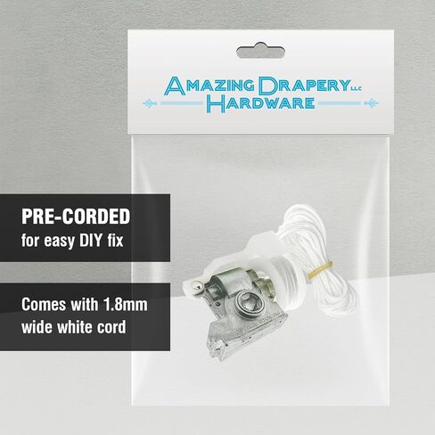 Amazing Drapery Hardware Pre-Corded Low Profile Cord Tilt Control - Fits Hex Rod, 1/4" Hex Hole, White, for 2" Horizontal Blinds - 1 Pack in Saudi Arabia