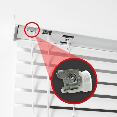 Amazing Drapery Hardware Pre-Corded Low Profile Cord Tilt Control - Fits Hex Rod, 1/4" Hex Hole, White, for 2" Horizontal Blinds - 1 Pack in Saudi Arabia