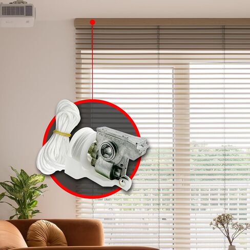 Amazing Drapery Hardware Pre-Corded Low Profile Cord Tilt Control - Fits Hex Rod, 1/4" Hex Hole, White, for 2" Horizontal Blinds - 1 Pack in Saudi Arabia