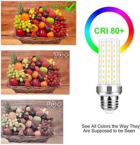 E12 led bulb,20W candelabra led light bulbs,daylight white 6500K,150 Watt equivalent incandescent light bulbs,ceiling fan light bulbs,led chandelier bulb,2000lm led bulbs,Non-dimmable E12 bulb,4 Pack in Saudi Arabia