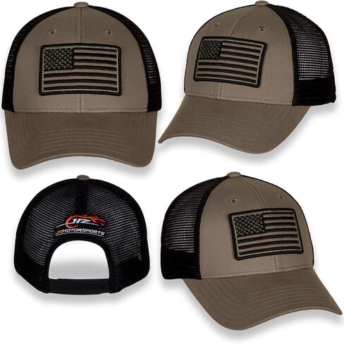 Dale JR Motorsports NASCAR USA Flag Snapback Olive Black Mesh Hat, Green in Saudi Arabia