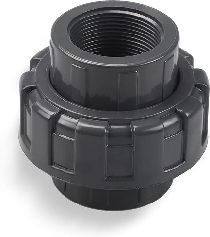TOMEX PVC Pipe Fitting, Union JETSTREAM, Schedule 80, Grey, EPDM O-Ring, NPT x NPT, F1970, SCH80 (1/2") in Saudi Arabia
