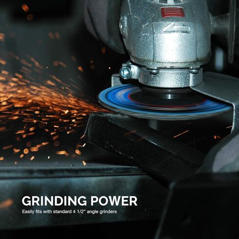 NEIKO 11120A 10 أقراص زركونيا رفرف 4-1/2 لمطحنة الزوايا، عجلة فلابر 80 حبيبة، عجلة طحن T29 بزاوية 4.5 بوصة، قرص طحن أربور 7/8 بوصة (عبوة من 180) in Kuwait