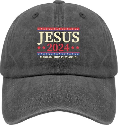 يسوع 2024 MAGA Cap 80s قبعة الصباغ الأسود المشي لمسافات طويلة قبعة هدايا لابنة تجريب قبعات in Saudi Arabia