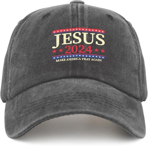 يسوع 2024 MAGA Cap 80s قبعة الصباغ الأسود المشي لمسافات طويلة قبعة هدايا لابنة تجريب قبعات in Saudi Arabia