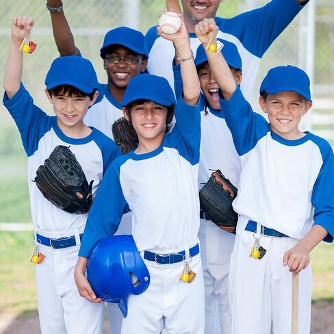 20 قطعة سلسلة مفاتيح مضرب بيسبول صغيرة، سلاسل مفاتيح مضرب بيسبول خشبية للحفلات الرياضية وحفلات البيسبول in Kuwait