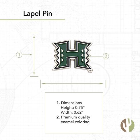 Desert Cactus University of Hawaii Lapel Pins Rainbow Warriors UH University College Logo - Enamel - Made of Metal (Pin A) in Saudi Arabia
