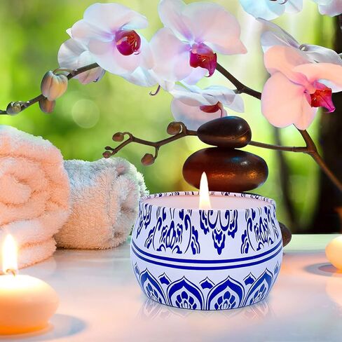 شموع السترونيلا الخارجية 4.4 أونصة من شمع الصويا الطبيعي لشرفة الفناء في الصيف، عبوة من 8 قطع in Kuwait