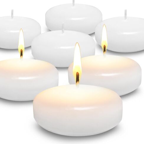 Floating Candles, 3 inch White Dripless Wax,12 Pack Floating Candles for Centerpieces,Valentine's Day, Wedding,Romantic Night for Her/Him,Proposal Anniversary, Party Deco,Cylinder Vases in Saudi Arabia