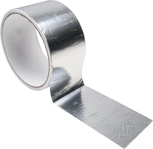1 Pack Silver Aluminum Tape, Foil Tape, 2 inch (50mm) x 16 Feet (5 Meter), 3.9mil (0.1mm), Heavy Duty Duct Tape for Heat Insulation, HVAC, Dryer Vents, Wrap Pipe, Repair Ducting in Saudi Arabia