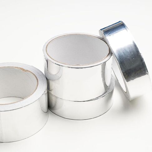 1 Pack Silver Aluminum Tape, Foil Tape, 2 inch (50mm) x 16 Feet (5 Meter), 3.9mil (0.1mm), Heavy Duty Duct Tape for Heat Insulation, HVAC, Dryer Vents, Wrap Pipe, Repair Ducting in Saudi Arabia