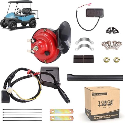 مجموعة إشارة الانعطاف لعربة الجولف مع مفتاح إضاءة خطر الفرامل القرن، مجموعة أدوات ترقية الأسلاك الفاخرة ذات 9 دبابيس (12 فولت) in Kuwait