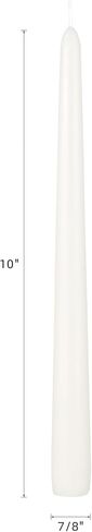 Mega Candles 48 pcs Unscented Black Straight Taper Candle, Hand Poured Wax Candles 4 Inch x 3/4 Inch, Home Décor, Wedding Receptions, Baby Showers, Birthdays, Celebrations, Party Favors & More in Saudi Arabia