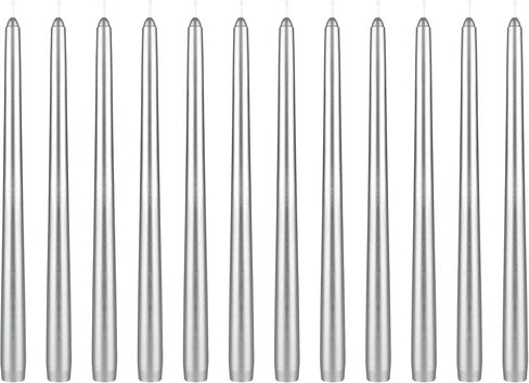 Mega Candles 48 pcs Unscented Black Straight Taper Candle, Hand Poured Wax Candles 4 Inch x 3/4 Inch, Home Décor, Wedding Receptions, Baby Showers, Birthdays, Celebrations, Party Favors & More in Saudi Arabia