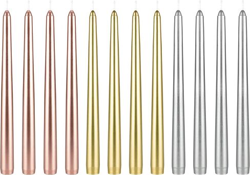 Mega Candles 48 pcs Unscented Black Straight Taper Candle, Hand Poured Wax Candles 4 Inch x 3/4 Inch, Home Décor, Wedding Receptions, Baby Showers, Birthdays, Celebrations, Party Favors & More in Saudi Arabia