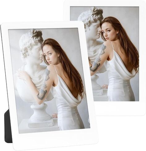 IZIDDO 4x6 Picture Frame Black Real Glass Picture Frames Minimalist Decor Photo Frame with Wall Mount or Tabletop Standing in Saudi Arabia