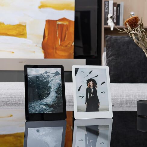 IZIDDO 4x6 Picture Frame Black Real Glass Picture Frames Minimalist Decor Photo Frame with Wall Mount or Tabletop Standing in Saudi Arabia