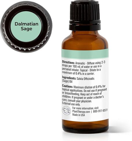 Plant Therapy Dalmatian Sage Essential Oil 10 mL (1/3 oz) 100% Pure, Undiluted, Therapeutic Grade in Saudi Arabia