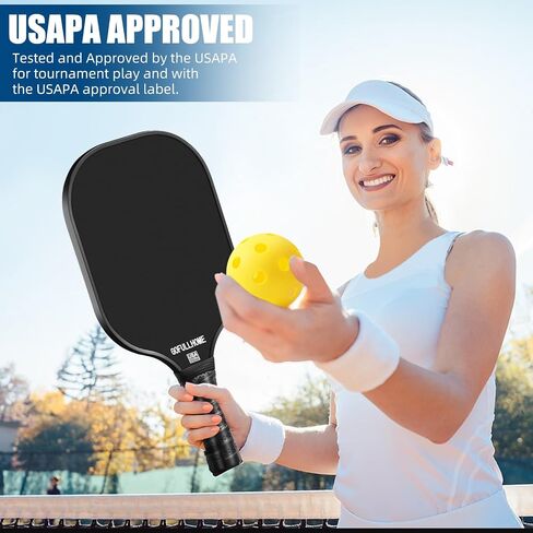 Pickleball Paddles Set of 2, USAPA Approved Fiberglass Lightweight Pickleball Paddles, 4 Pickleball Balls, 2 Cooling Towels, and 1 Backpack Bag, Pickleball Rackets for Men Women Gifts in Saudi Arabia