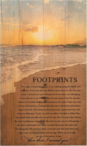 لوحة فنية جدارية بتصميم لوحة فنية جدارية مقاس 24 × 14 من آثار الأقدام في مشهد الشاطئ الرملي in Kuwait