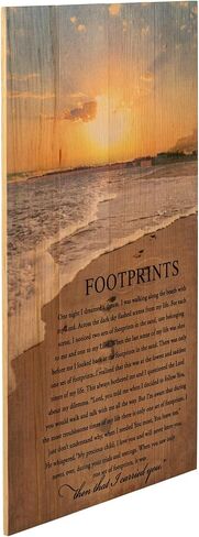 لوحة فنية جدارية بتصميم لوحة فنية جدارية مقاس 24 × 14 من آثار الأقدام في مشهد الشاطئ الرملي in Kuwait