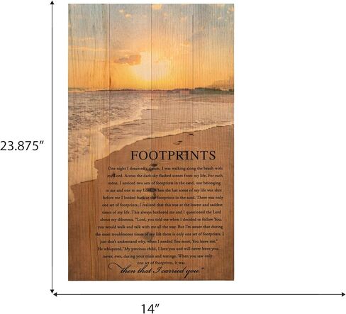 لوحة فنية جدارية بتصميم لوحة فنية جدارية مقاس 24 × 14 من آثار الأقدام في مشهد الشاطئ الرملي in Kuwait