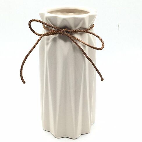 Anding White Ceramic Vase - Elegant origami art design- Ideal Gift for Friends and Family, Wedding, Desktop Center Vase, A Perfect Home Decor Vase (LY096) in Saudi Arabia