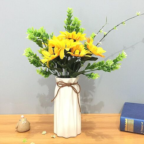 Anding White Ceramic Vase - Elegant origami art design- Ideal Gift for Friends and Family, Wedding, Desktop Center Vase, A Perfect Home Decor Vase (LY096) in Saudi Arabia