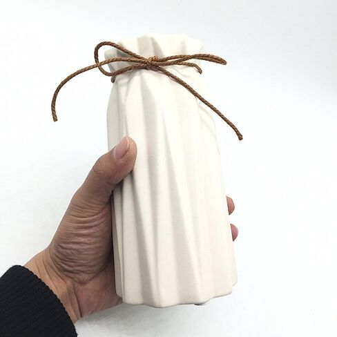 Anding White Ceramic Vase - Elegant origami art design- Ideal Gift for Friends and Family, Wedding, Desktop Center Vase, A Perfect Home Decor Vase (LY096) in Saudi Arabia