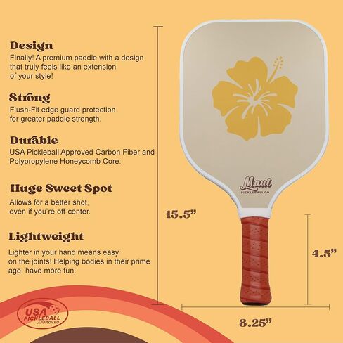 2024 Pickleball Paddle Set of 2, USAPA Approved Carbon Fiber Pickleball Set, Lightweight Graphite Pickle Ball Rackets 2 Pack with 4 Balls, Pickleball Gifts for Women and Men in Saudi Arabia