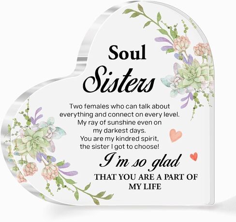Gift for Friend,Acrylic Heart Sign Friendship Gift for Woman Bestie Friend Coworker Birthday Going Away Retirement,A Friend Gives Hope When Life is Low Sign Plaque Gift for Friends Desk Decor A545 in Saudi Arabia