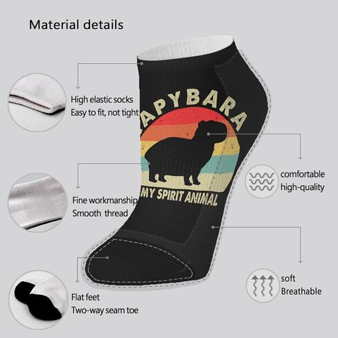 Capybara Is My Spirit Animal Womens Low Cut Socks Athletic For Mens Sock in Saudi Arabia