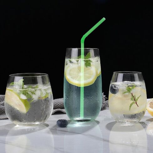 YAOSHENG 200pcs Blue Straw 8.26" x 0.23"Solid Colors Flexible Drinking Straws, Plastic Disposable Bendy Straws (Blue) in Saudi Arabia