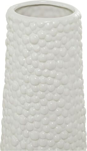 Deco 79 Ceramic Vase with Bubble Texture, 7" x 7" x 25", Black in Saudi Arabia