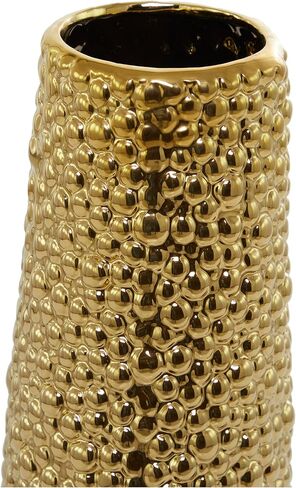 Deco 79 Ceramic Vase with Bubble Texture, 7" x 7" x 25", Black in Saudi Arabia