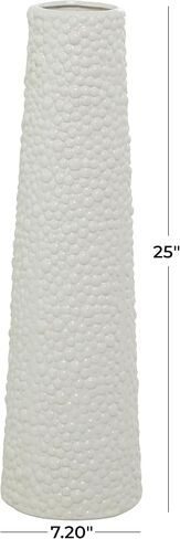 Deco 79 Ceramic Vase with Bubble Texture, 7" x 7" x 25", Black in Saudi Arabia